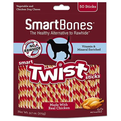 smart bones smart twist stick chicken mini 50 count pack