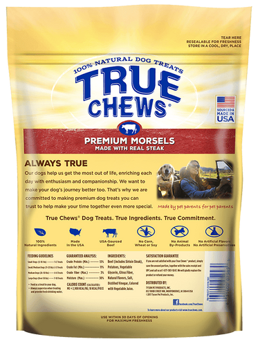 True Chews Premium Morsels Real Steak Dog Treats