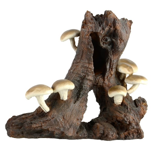 Ornament Stump with Mushrooms, Large