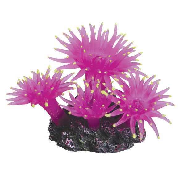 Sun polyp coral replica pink ornament fake aquarium fish tank decoration