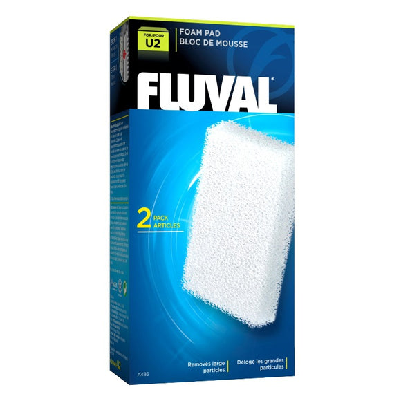 Fluval U2 Underwater Filter Foam Pads - 2 Pack  015561104869 A486 A-486