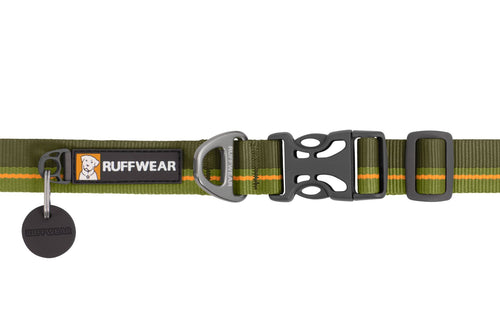 Ruffwear Flat Out Collar Forest Horizon Buckle V-Ring Attachment Connection