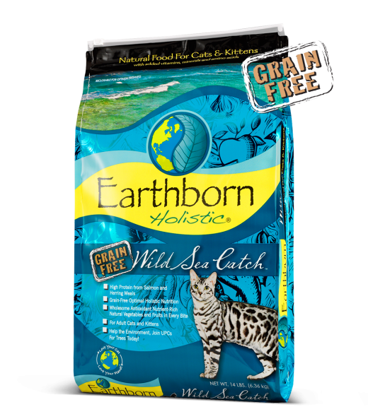 Earthborn Holistic Wild Sea Catch Grain-Free Dry Cat Food frain free 034846718317
