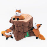 zippy paws burrows burrow fox stump puzzle plush dog toy zp1012 810032680121