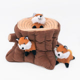 zippy paws burrows burrow fox stump puzzle plush dog toy zp1012 810032680121