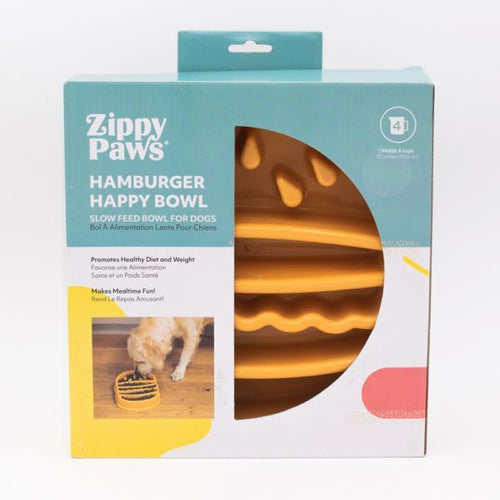 zippy paws happy bowl hamburger burger slow feeder bowl ZP1416 073156 810032684167
