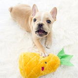 zippy paws nomnomz nom nomz pineapple plush dog toy ZP841 818786018412