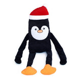 zpc070 zippy paws holiday crinkles penguin plush dog toy jumbo 818786010706