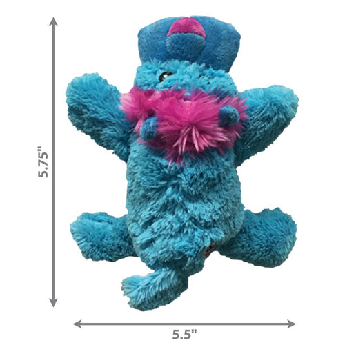 035585265223 ZY24 ZY34 035585159034 kong cozie plush dog toy king lion blue pink and small medium