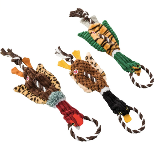 SPOT Skinneeez Tugs Bird Series Rope Dog Toy