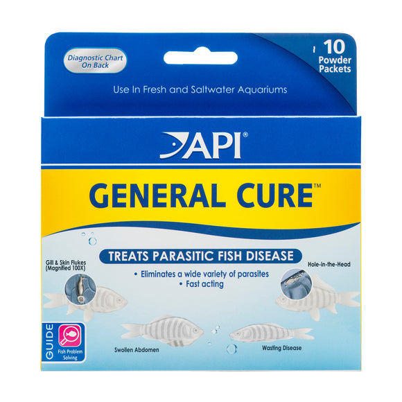 317163160152 10 pack GENERAL CURE Antiparasitic Medication Treats Parasitic fish disease parasite parasites ich ick tropical aquarium   15P 