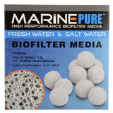 MARINEPURE Ceramic High Performance Biofilter Media - 1.5" Spheres 857246002011 900100 4 quarts four qt large box balls round 1 gallon gal