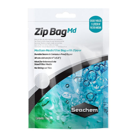 000116015219 1521 Seachem Zip Bag Md Medium Mesh Filter Media Ba