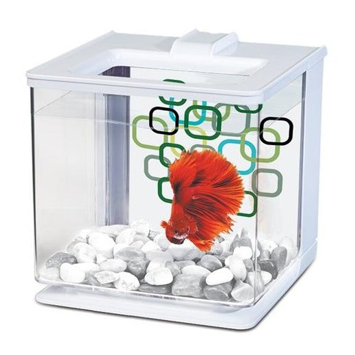 Marina Betta EZ Care Aquarium Kit White 13357 015561133579 beta fish tank aquarium bowl