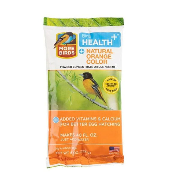815562007066 706 More Birds Bird Health+ Natural Orange Nectar Powder 8 oz mix color concentrate powder