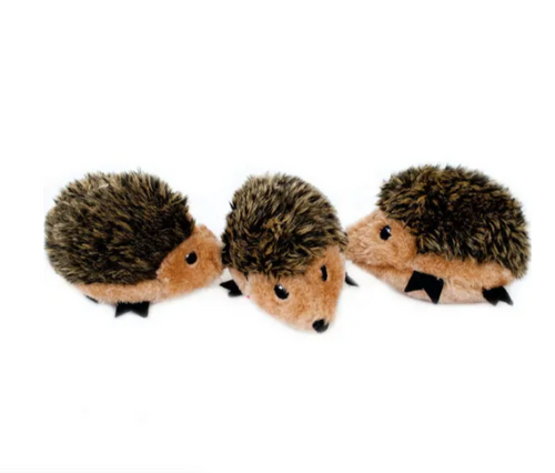 ZippyPaws Miniz Hedgehogs 3 Pack Plush Dog Toys