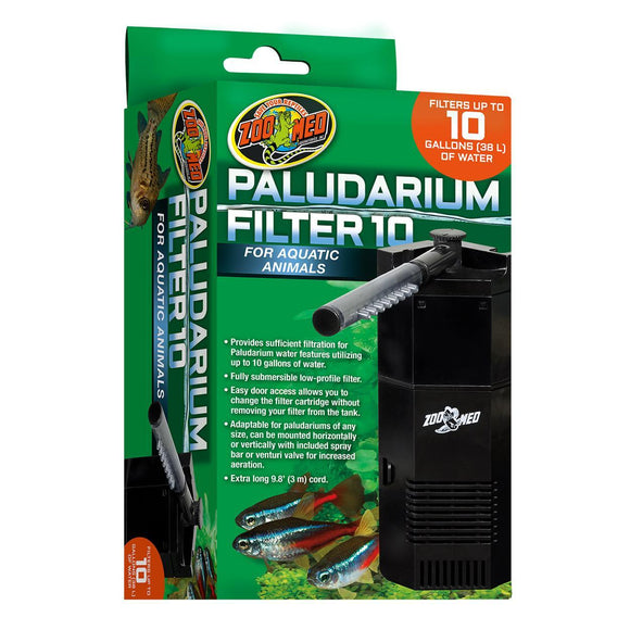 Zoo Med Paludarium Filter for Aquatic Animals - up to 10 gallons