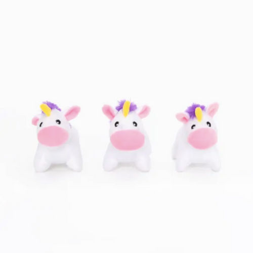 ZippyPaws Miniz Unicorns 3 Pack Plush Dog Toys