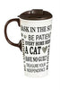 Decorative Travel Mug: Cat Rules