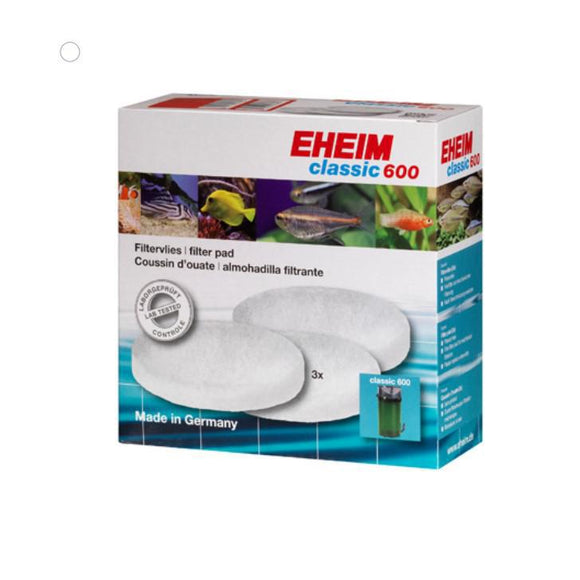 720686990043 Eheim classic 250 White Fine Foam Filter Pads, 3 Pack 2616135 