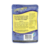 034846716245 Earthborn Holistic Lowcountry Fare Grain-Free Moist Cat Pouch 3 oz back package panel ingredients feeding guidelines