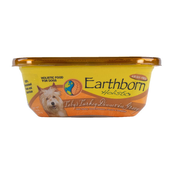 034846720518 earthborn holistic for dogs toby's turkey dinner in gravy food grain-free grain free moist 