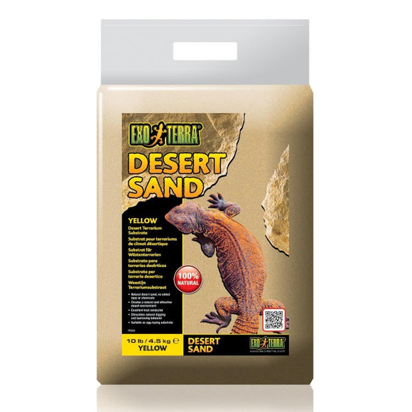 015561231039 PT3103 Exo Terra Desert Sand, Yellow Terrarium Substrate 10 lb
