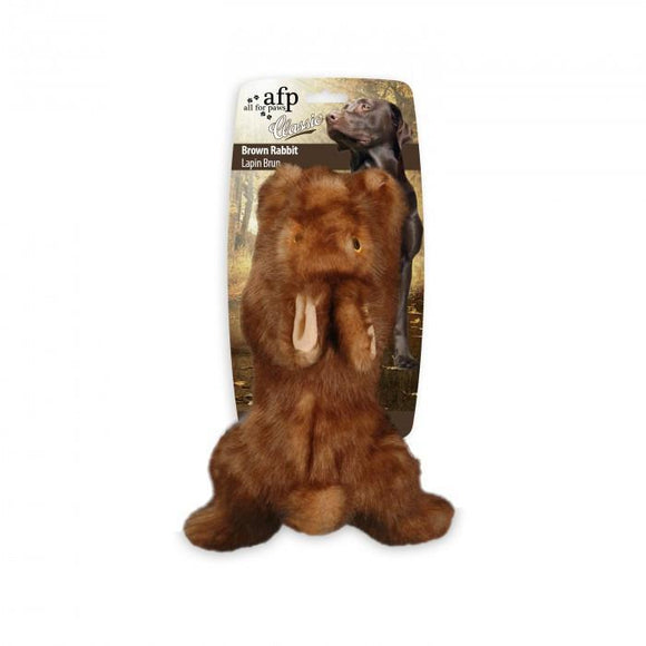 All for Paws Classic Brown Rabbit Plush Dog Toy
