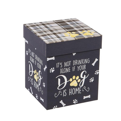 Stemless Wine Glass: It's not drinking alone if your dog is home
