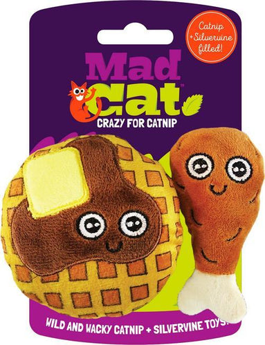 mad cat chicken and waffles catnip silvervine cat toy 847388065265 127760342