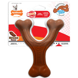 Nylabone Ergonomic Hold & Chew Power Chew Bison Flavor Wishbone Toy dog nwb313p small regular