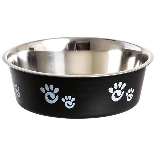 Barcelona Stainless Steel Dog Bowl Matte Licorice