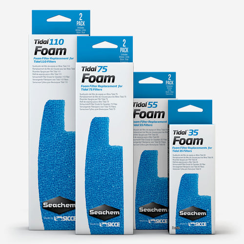 Seachem Tidal 35 Blue Foam Filter Sponges, 2 Pack