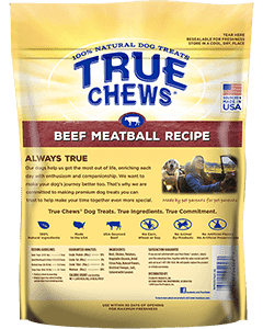 True Chews Beef Meatball Recipe Dog Treats
