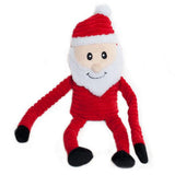 zippy paws holiday crinkles santa large plush dog toy zp605 818786016050